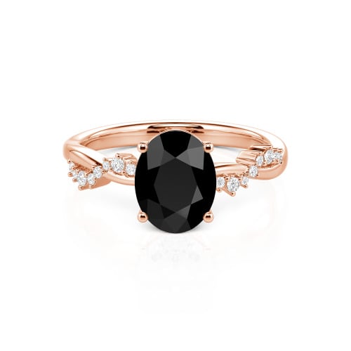 Jeulia Twist Oval Cut Ring