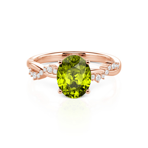 Jeulia Twist Oval Cut Ring