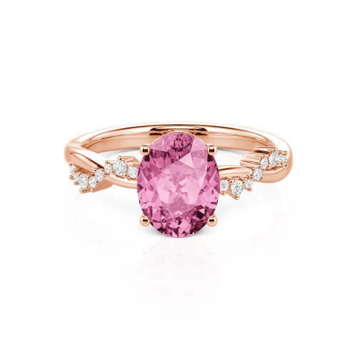 Jeulia Twist Oval Cut Ring