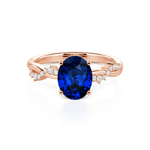Jeulia Twist Oval Cut Ring