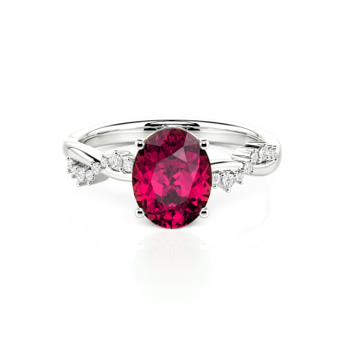 Jeulia Twist Oval Cut Ring