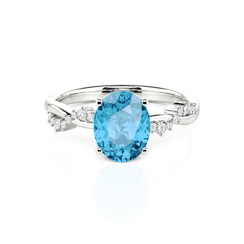 Jeulia Twist Oval Cut Ring