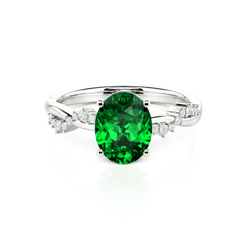 Jeulia Twist Oval Cut Ring