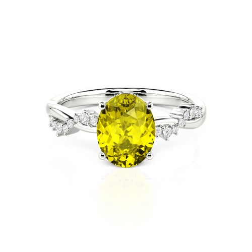 Jeulia Twist Oval Cut Ring