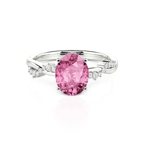 Jeulia Twist Oval Cut Ring
