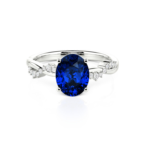 Jeulia Twist Oval Cut Ring