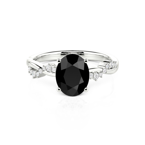 Jeulia Twist Oval Cut Ring