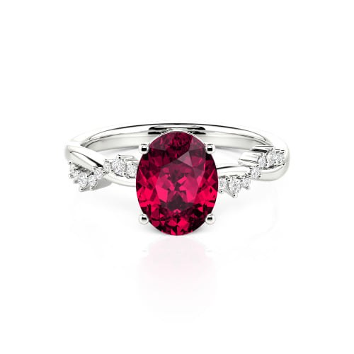 Jeulia Twist Oval Cut Ring
