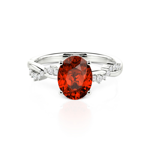 Jeulia Twist Oval Cut Ring