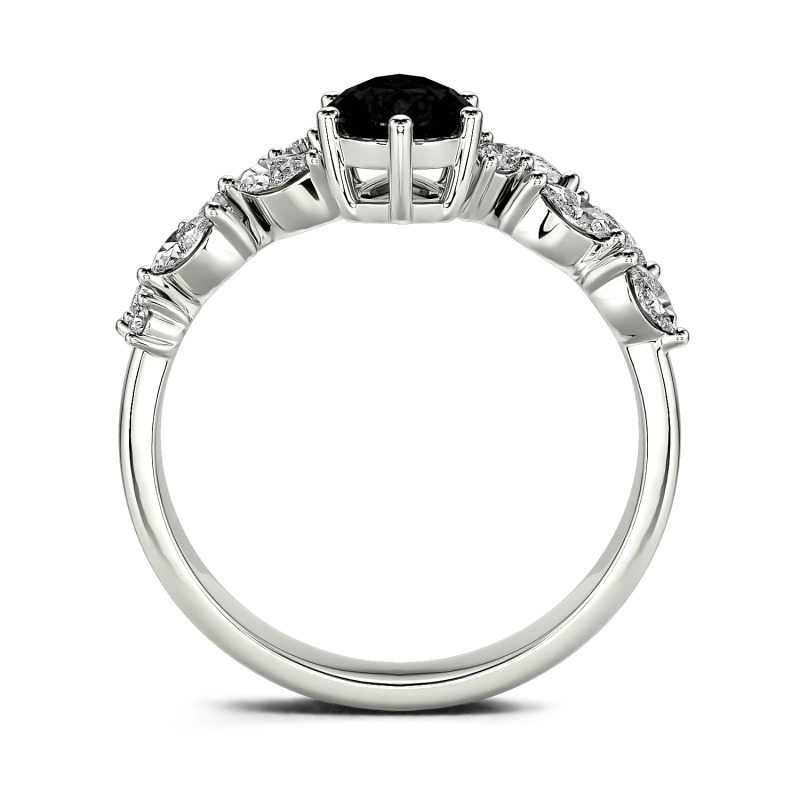 Jeulia Pear Cut Sterling Silver Ring