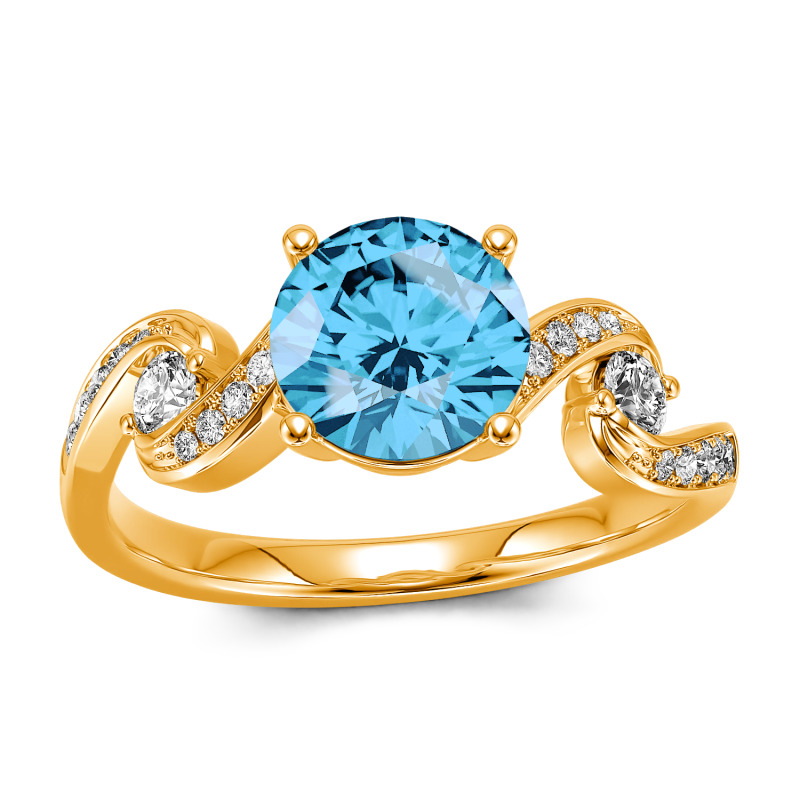 Anello Largo Doppio Nodo Oro Bianco E Oro Giallo 18Kt 9 Diamanti - Regalo Compleanno Elegante - Foto 4