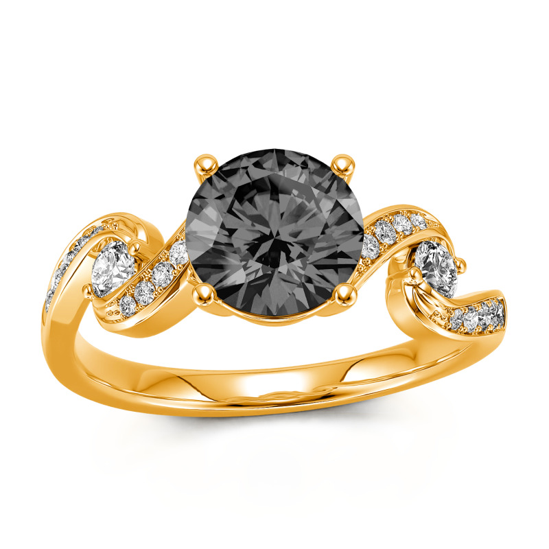 Jeulia Anillo De Mujer Elegante De Plata De Ley Con Corte Redondo
