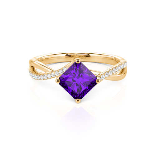 Jeulia Twist Princess Cut Ring