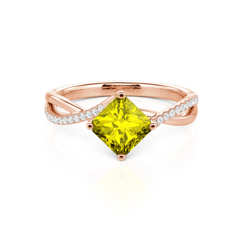 Jeulia Twist Princess Cut Ring