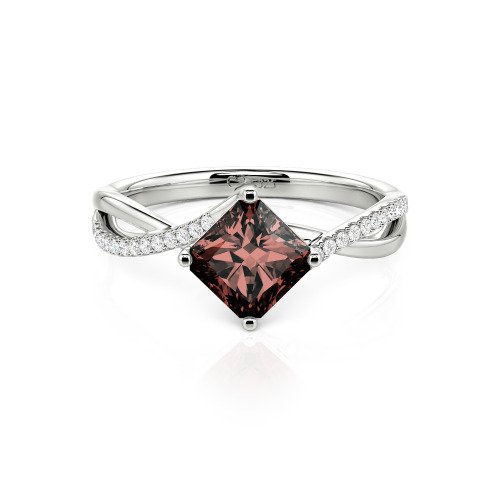 Jeulia Twist Princess Cut Ring