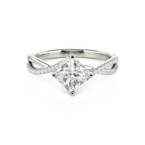 Jeulia Twist Princess Cut Ring