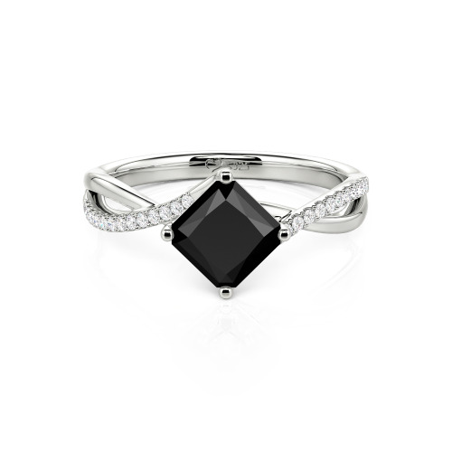 Jeulia Twist Princess Cut Ring