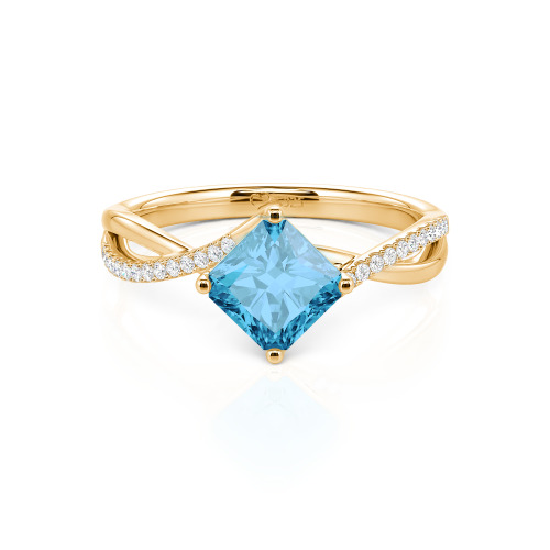 Jeulia Twist Princess Cut Ring