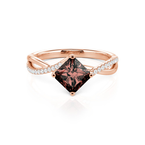 Jeulia Twist Princess Cut Ring