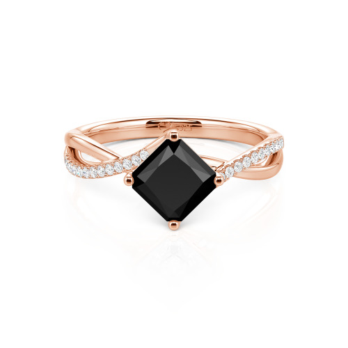 Jeulia Twist Princess Cut Ring