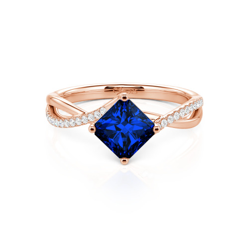 Jeulia Twist Princess Cut Ring