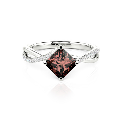 Jeulia Twist Princess Cut Ring