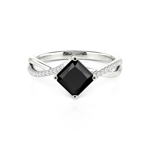 Jeulia Twist Princess Cut Ring