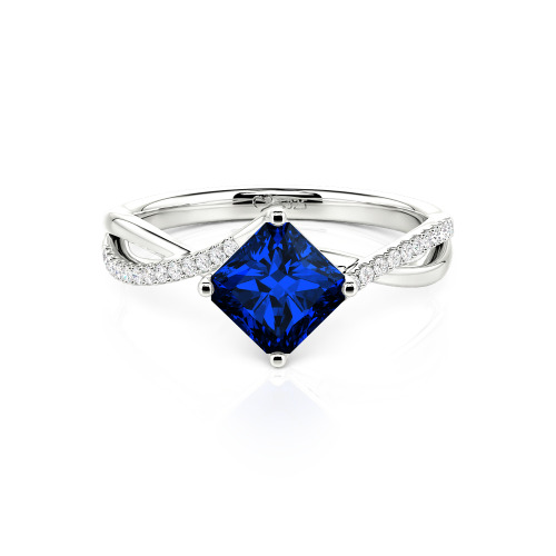 Jeulia Twist Princess Cut Ring