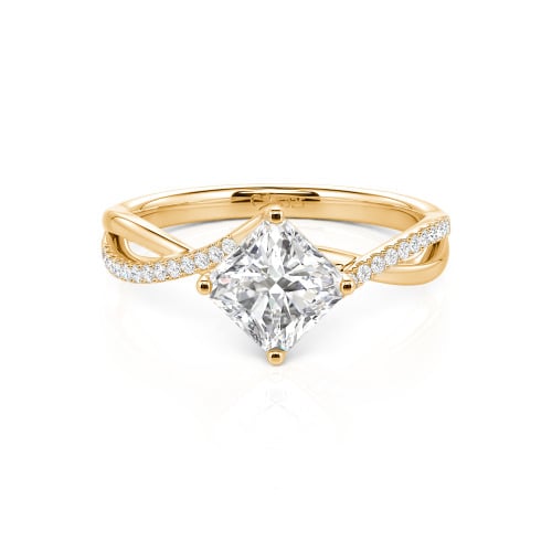 Jeulia Twist Princess Cut Ring