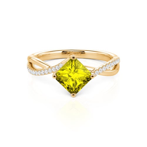 Jeulia Twist Princess Cut Ring