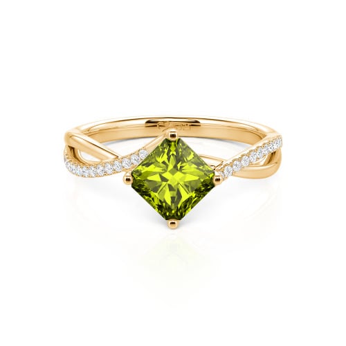Jeulia Twist Princess Cut Ring