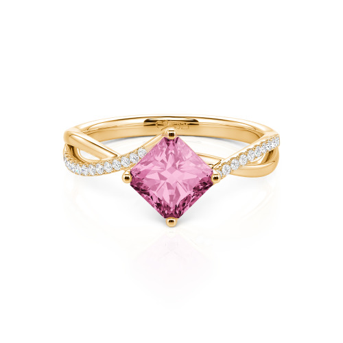 Jeulia Twist Princess Cut Ring