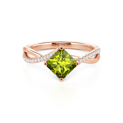 Jeulia Twist Princess Cut Ring