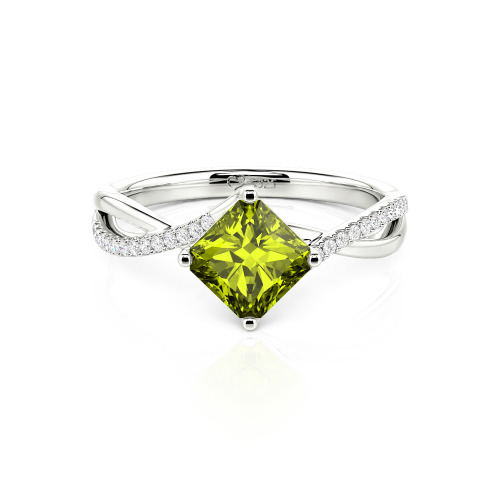Jeulia Twist Princess Cut Ring