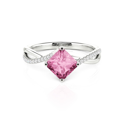 Jeulia Twist Princess Cut Ring
