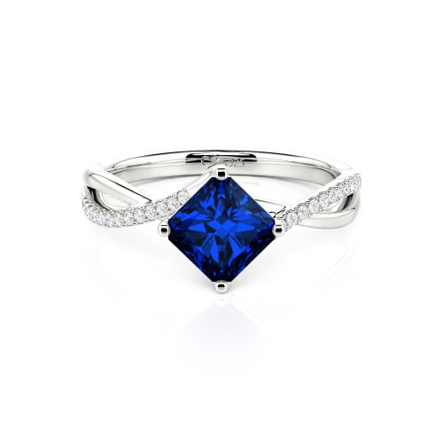 Jeulia Twist Princess Cut Ring