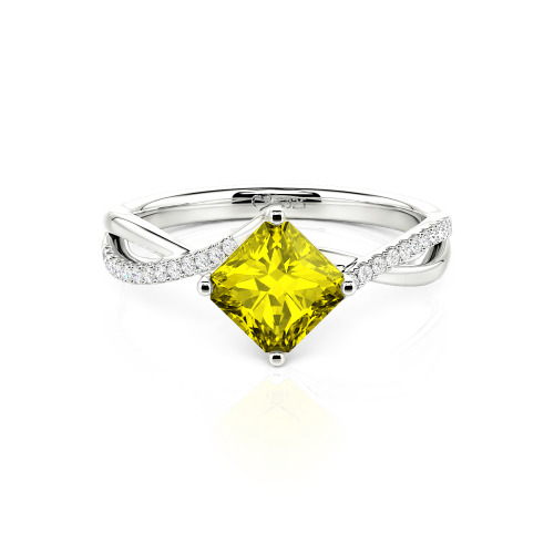 Jeulia Twist Princess Cut Ring
