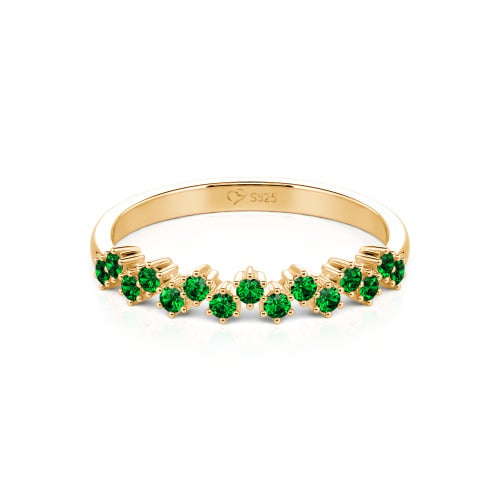 Jeulia Round Cut Sterling Silver Women's Band