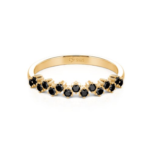 Jeulia Round Cut Sterling Silver Women's Band