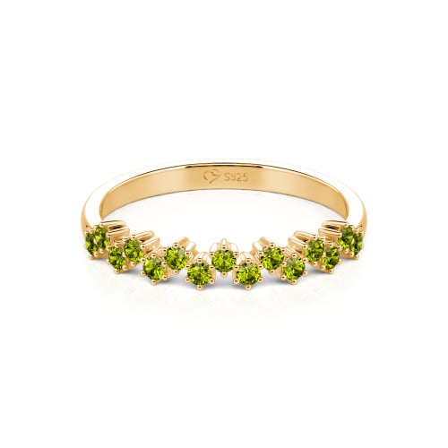 Jeulia Round Cut Sterling Silver Women's Band