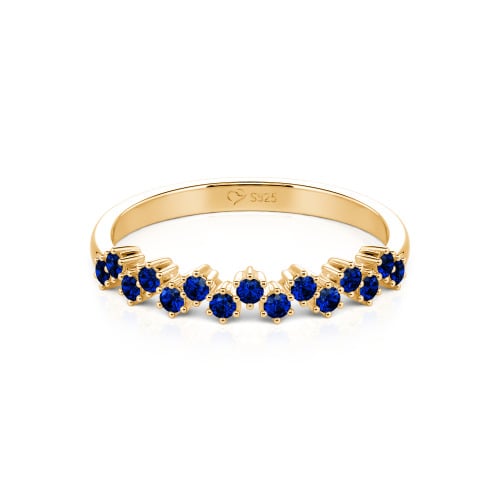 Jeulia Round Cut Sterling Silver Women's Band