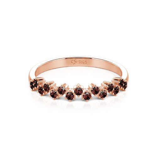 Jeulia Round Cut Sterling Silver Women's Band