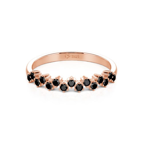 Jeulia Round Cut Sterling Silver Women's Band