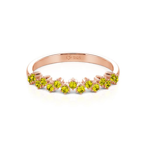 Jeulia Round Cut Sterling Silver Women's Band