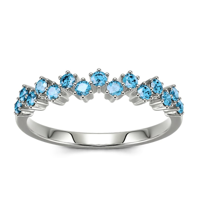 Jeulia Fedine di Fidanzamento Taglio Rotondo per Donna In Argento Sterling