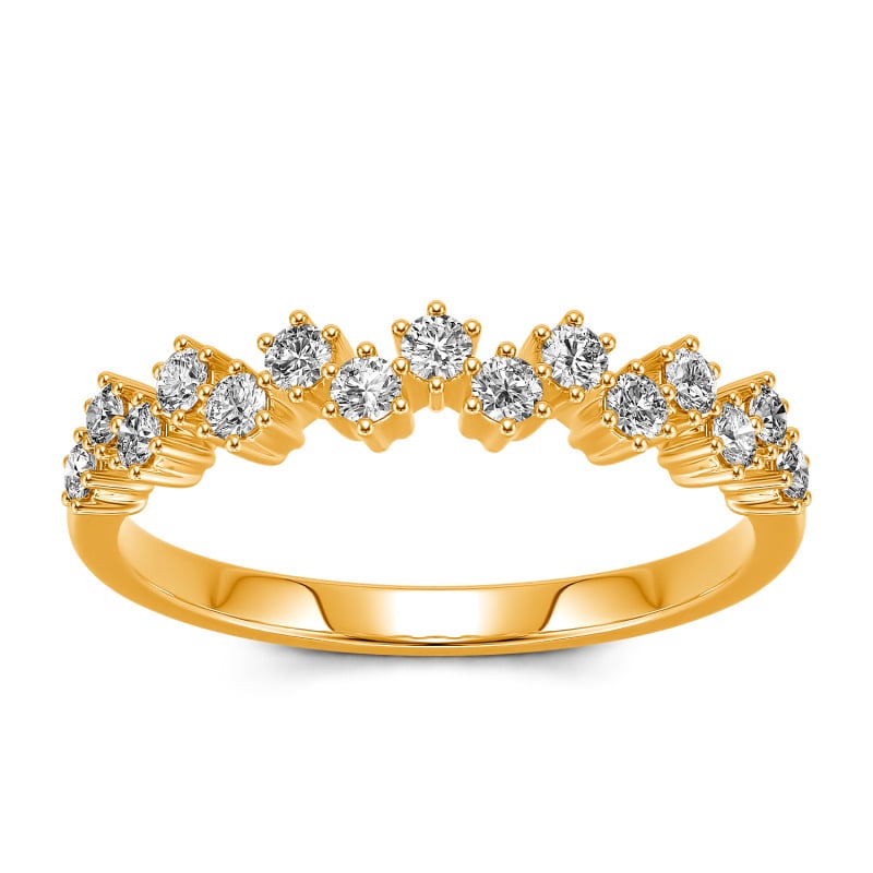 Jeulia Round Cut Sterling Silver Women's Band