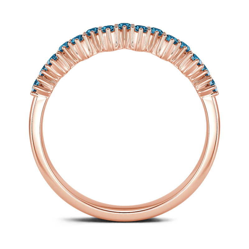 Jeulia Round Cut Sterling Silver Women's Band