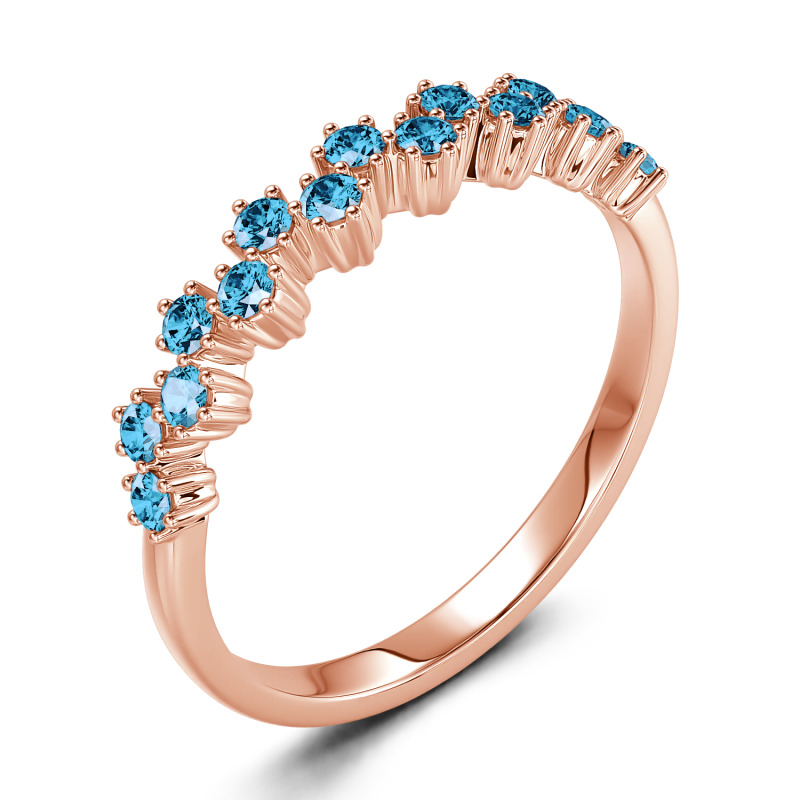Jeulia Round Cut Sterling Silver Women's Band