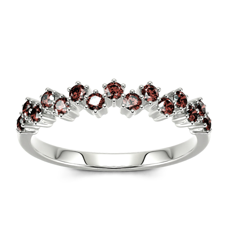 Jeulia 10K/14K/18K Gold Platinum Round Cut Band