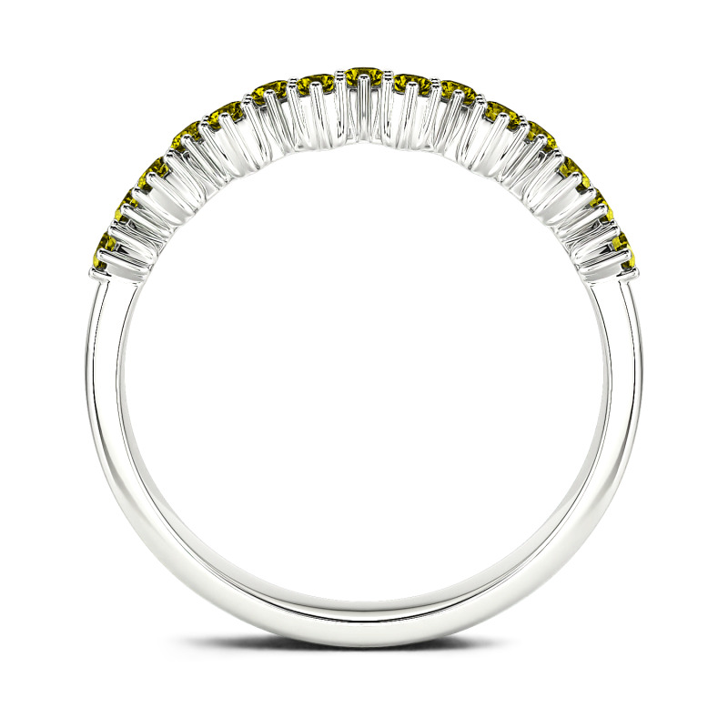 Jeulia 10K/14K/18K Gold Platinum Round Cut Band